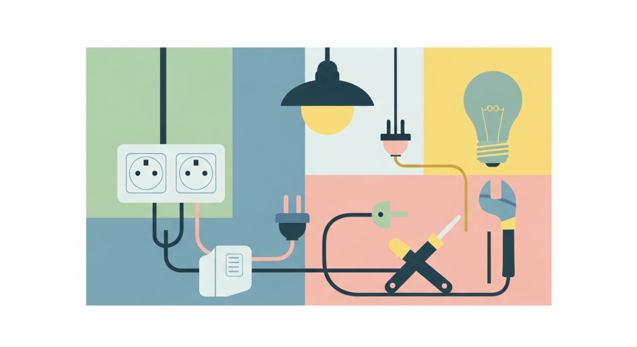 Ilustrasi utama untuk kedai elektrik rawang